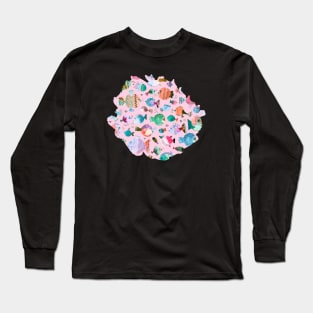 Puffer fishes Pink Long Sleeve T-Shirt